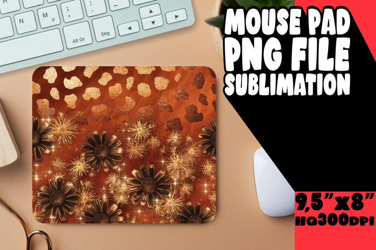 ENCHANTED desk pad PNG Design, Leopard Print