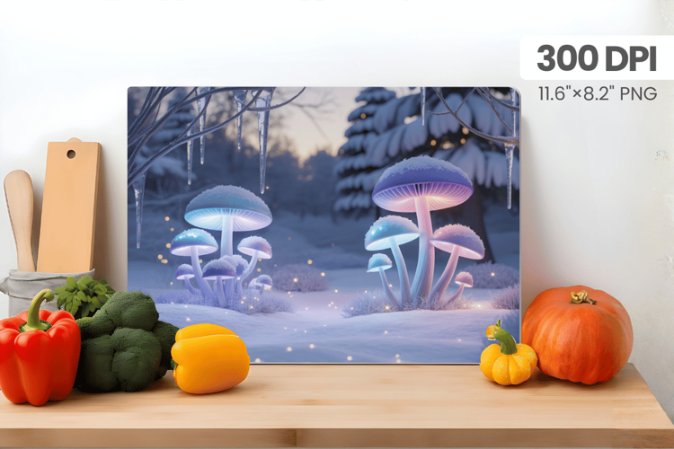 Winter Christmas Wonderland Cutting Board PNG Sublimation