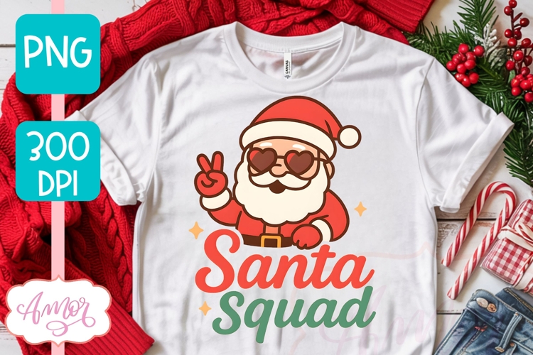 Cute Christmas Penguin PNG, Santa Squad PNG sublimation