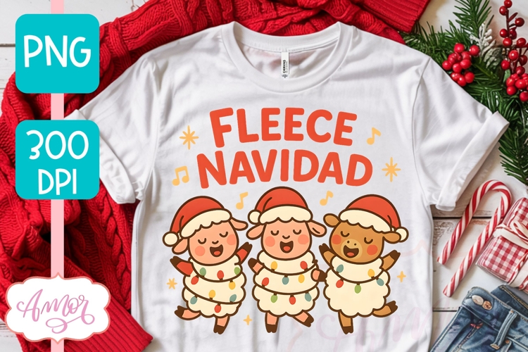 Funny Christmas PNG design, Fleece navidad PNG sublimation