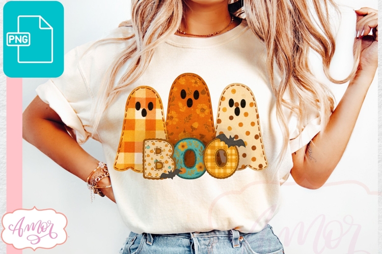 Boo PNG, Cute Halloween ghosts shirt PNG