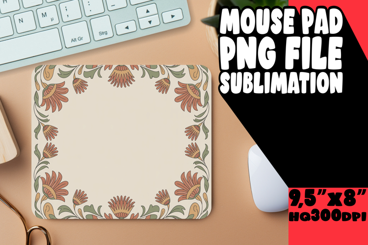 BLISSFUL mouse pad Playful Design, Flowers