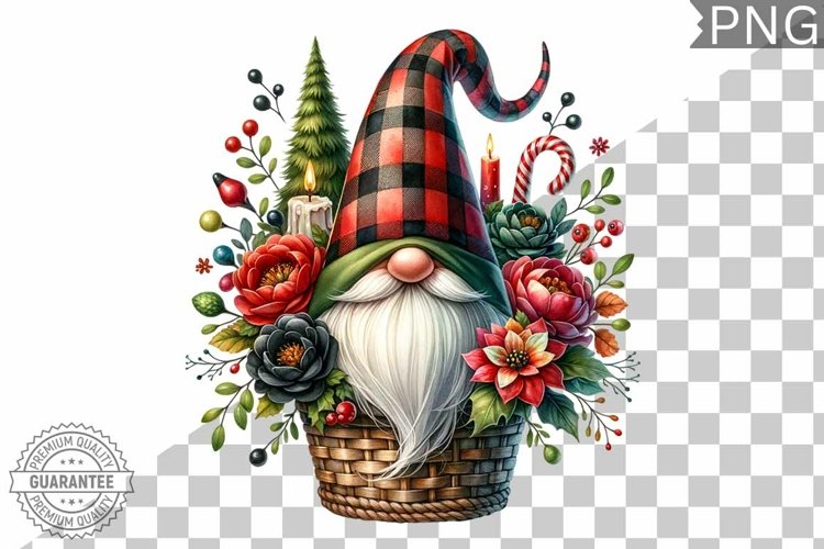 Christmas Gnome Sublimation - Clipart PNG Design