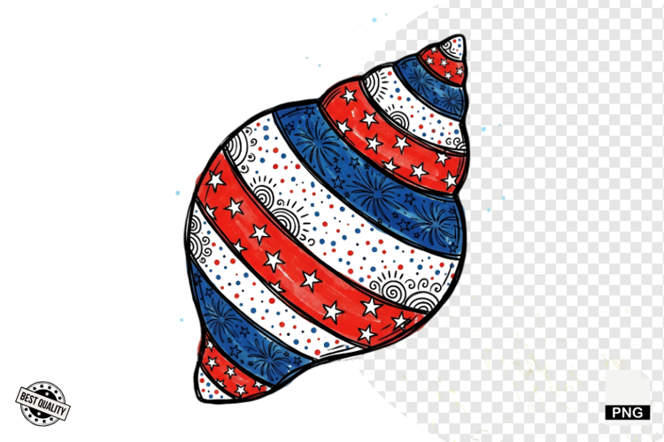 4th of July Undersea Life Clipart example image 1