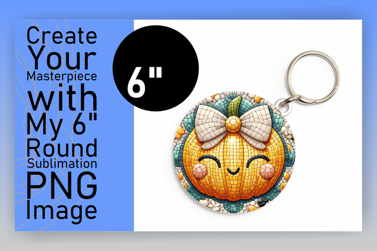 Sophisticated Circle Design Coaster PNG , Cute Pumpkin example image 1