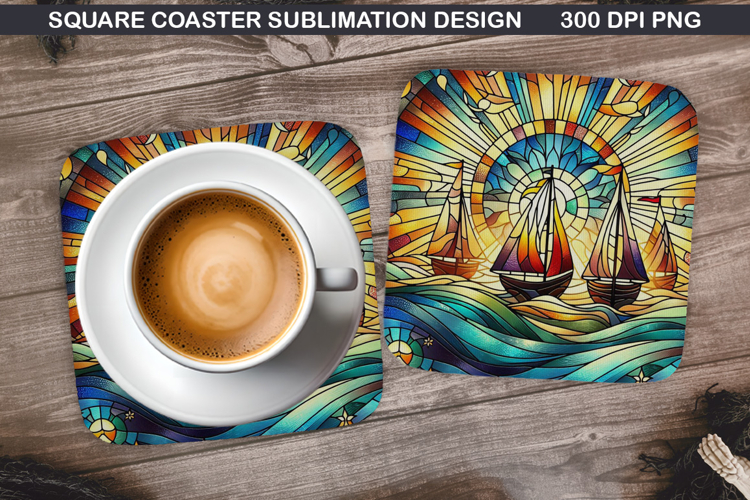 Summer Coaster Sublimation, Summer Coaster PNG Design