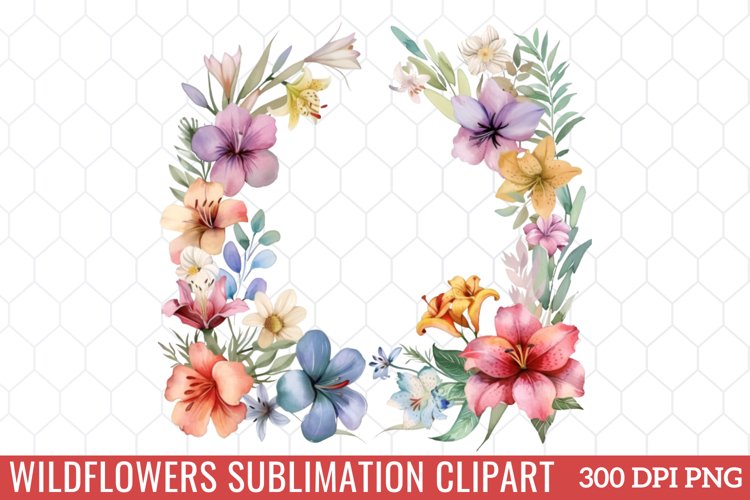 Wildflowers Sublimation Clipart
