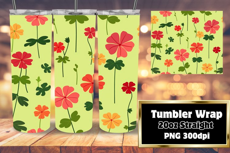 Sublimation Tumbler Wrap with Watercolor Boho Oasis