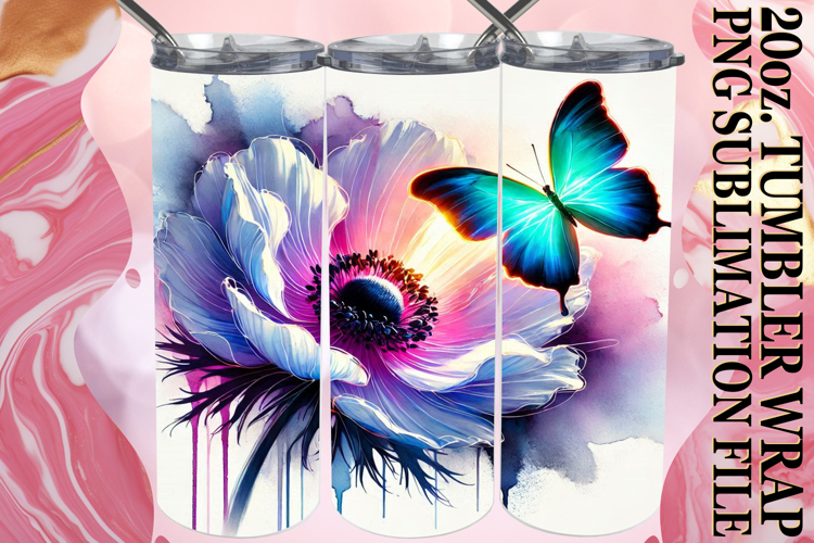 Cozy Nights 20oz tumbler wrap, Butterfly
