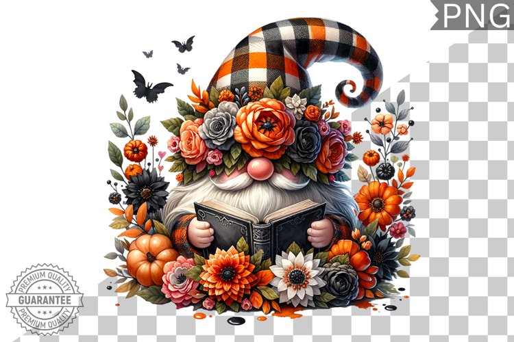 Halloween Gnome Sublimation - Clipart PNG Design