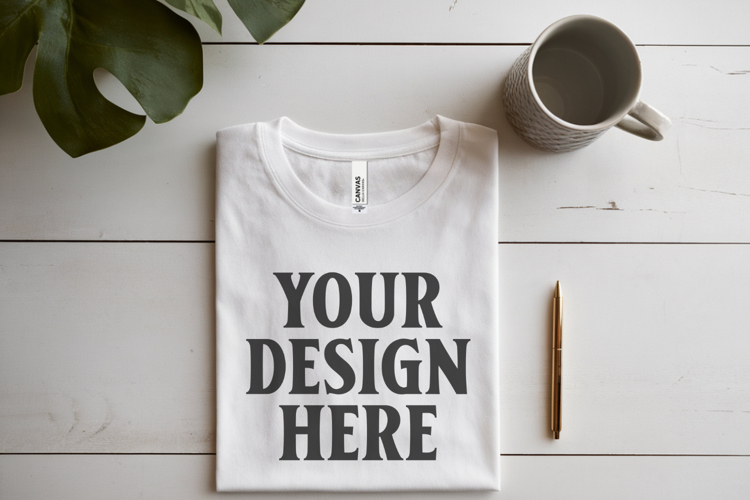 White Tshirt Mockup Image 7