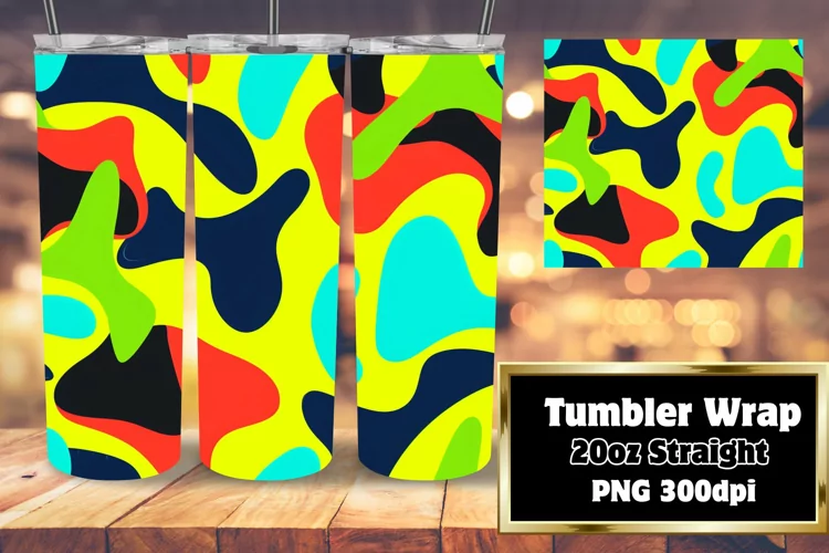 Abstract Neon Vortex Tumblers 20oz