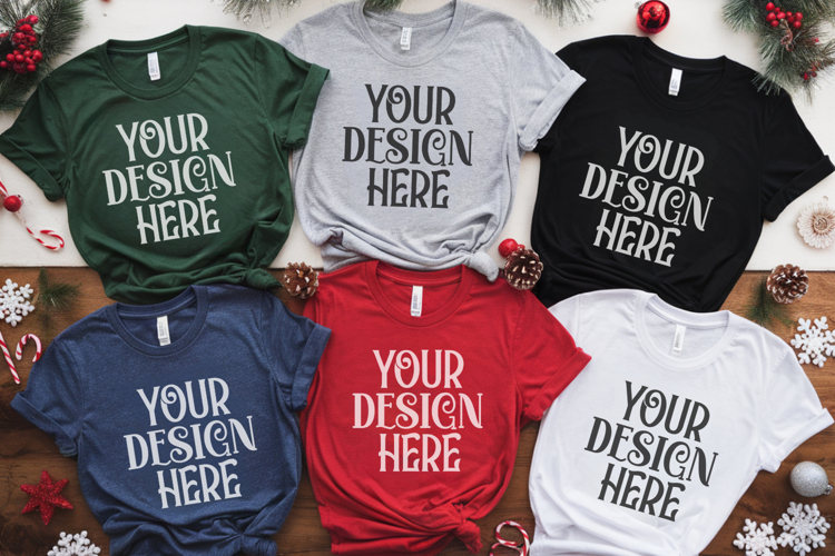 Christmas Family Matching Group T-Shirt Mockup