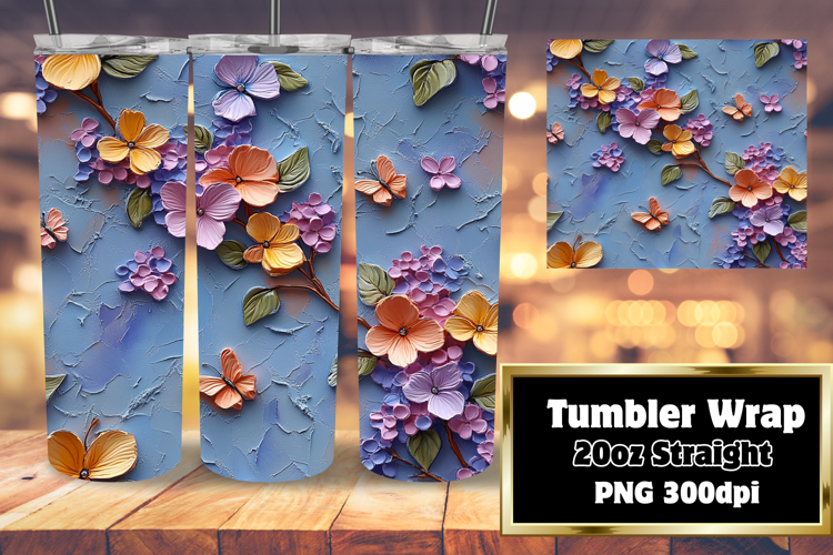 Craft Your Own 20oz Tumbler , 3D Flower