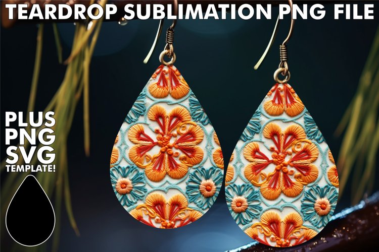Sublimation-Ready Teardrop Earring