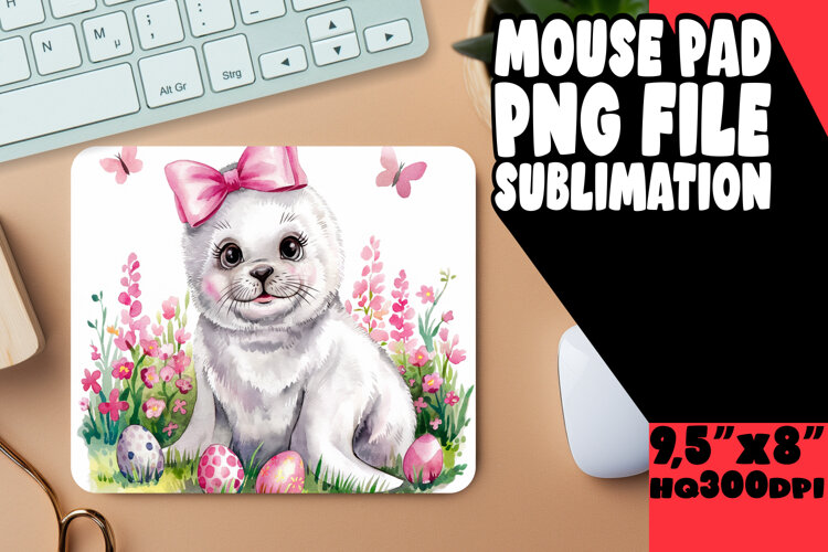 JOYFUL MOUSE MAT SUBLIMATION STYLE, Cute Easter example image 1