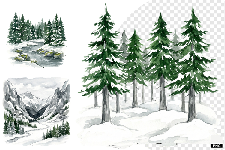 Winter Nature Escape Clipart