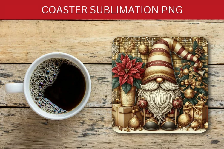 square coaster - gnome