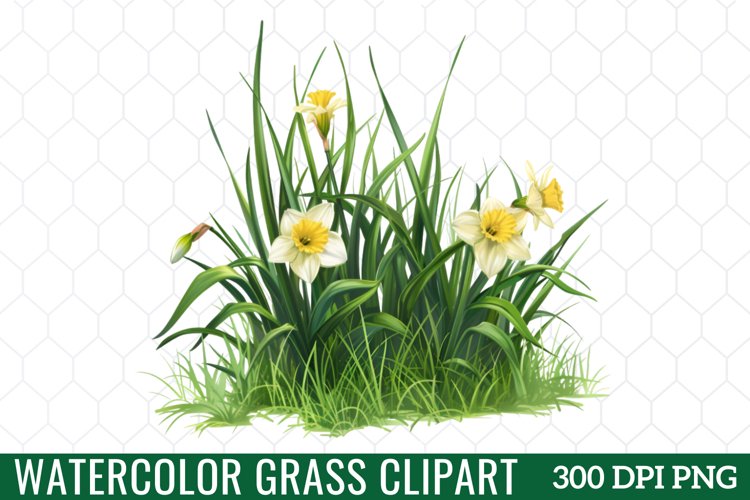 Watercolor Grass Clipart