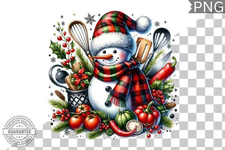 Christmas Snowman Clipart Image 6