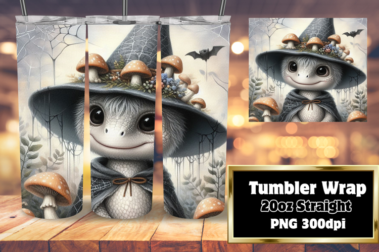 20oz Tumbler Template for Any Occasion , Halloween Dino