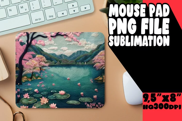 Vibrant 3D Landscape for Summer Mouse Pad