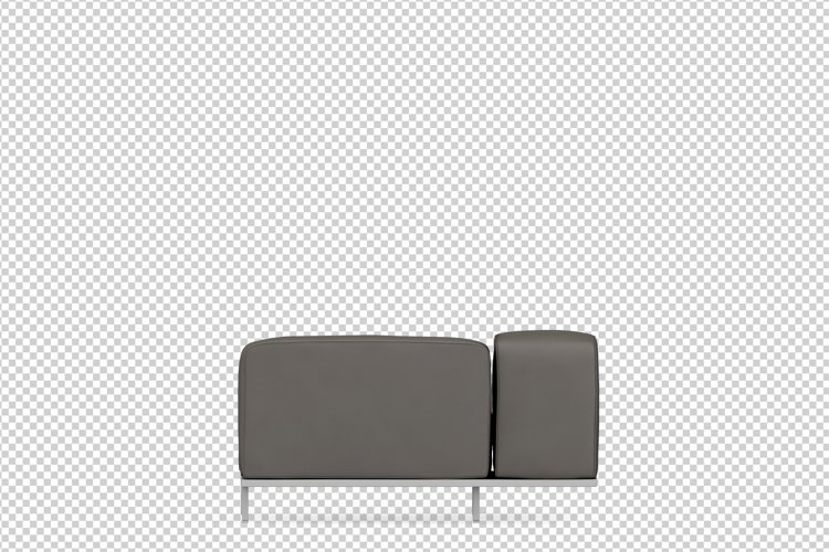 Isometric Arm Chair 3D isolated render