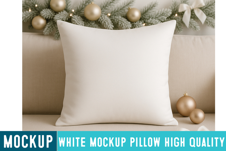 White Pillow Mockup,Mockup,Christmas Pillow Mockup