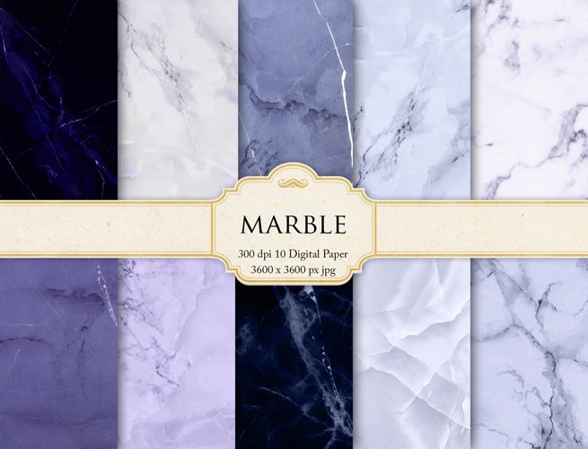 Purple Marble Digital Paper example image 1