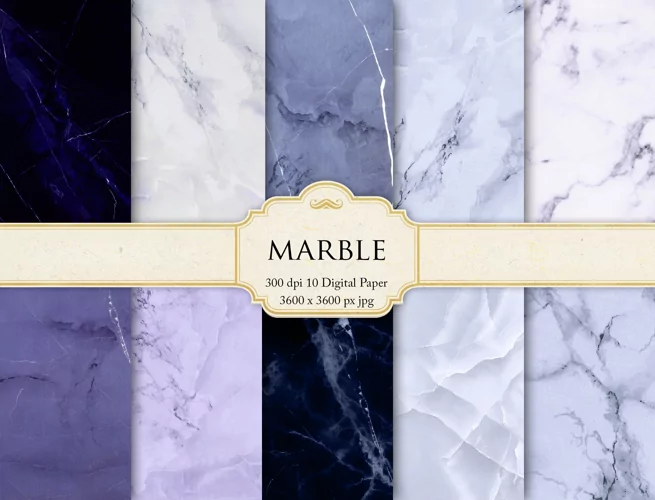 Purple Marble Digital Paper