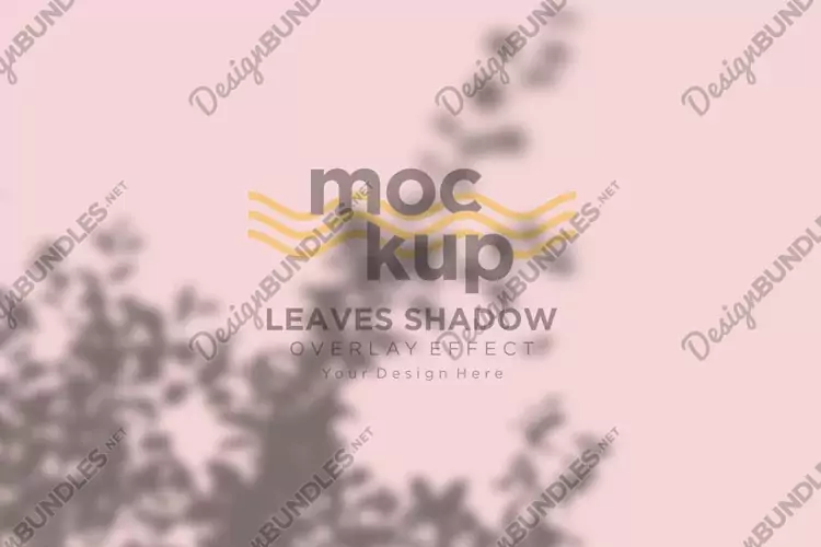 Leaves Shadow Overlay Effect Mockup