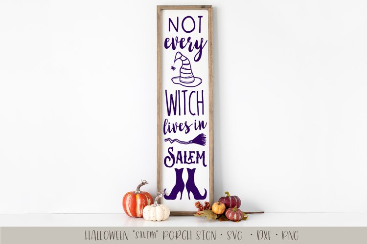 Witch from Salem Porch Sign SVG example image 1
