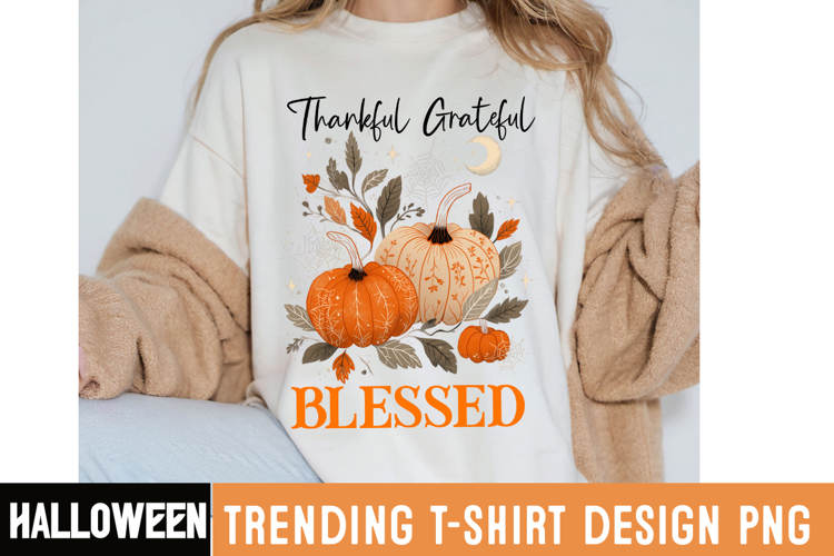 Thankful Grateful Blessed Sublimation Design
