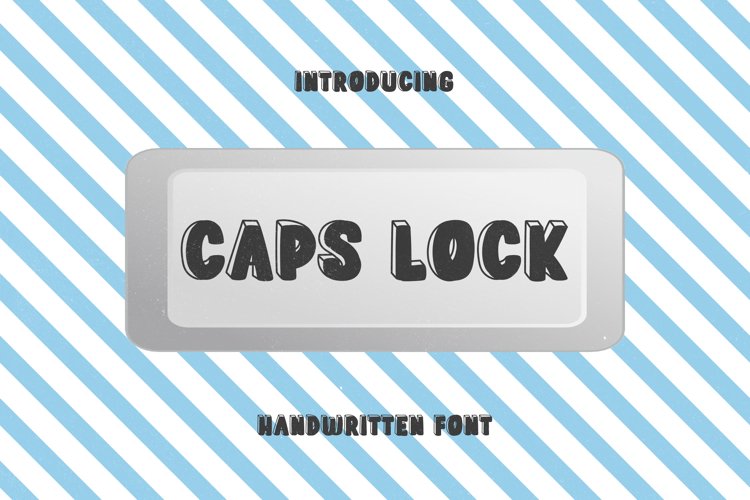 Caps Lock Button - A Cute 3D Handwritten Font example image 1