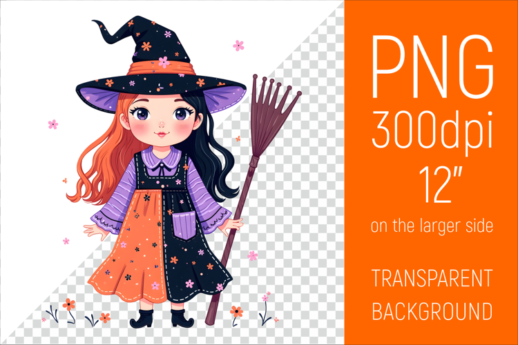 Halloween Witch Clipart |Halloween Party Design