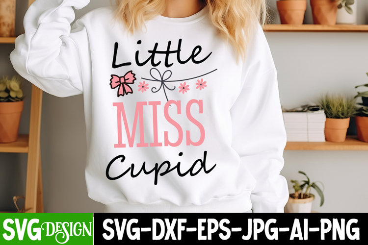 Little Miss Cupid SVG Design,Valentines Day SVG Design