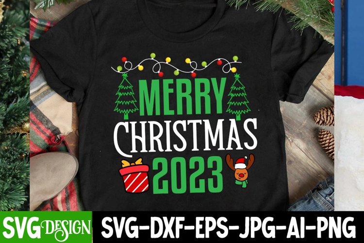 Merry Christmas 2023 SVG Cut File , Christmas SVG Quotes example image 1