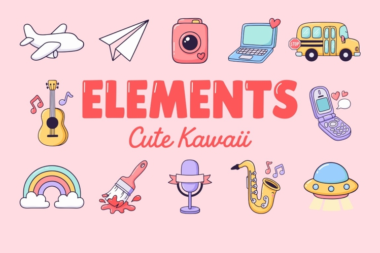 Cute Kawaii Doodle Clipart