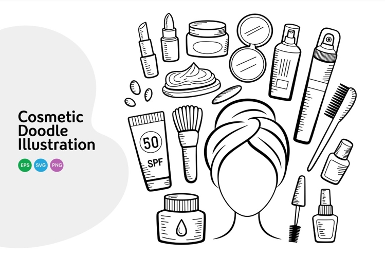Cosmetic Line Art Doodle
