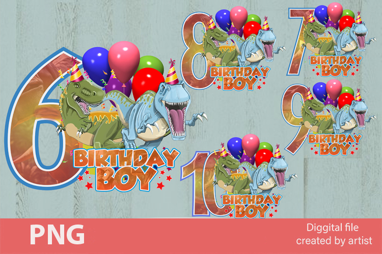 Dinosaurs birthday boy png, birthday dinosaurs png, bundle