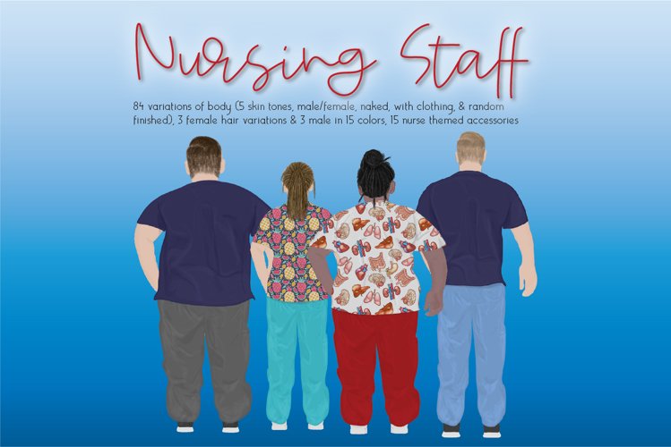 Hospital Staff Clipart Set example image 1