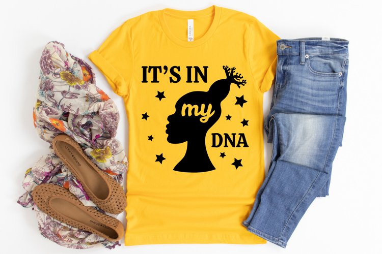 It's In My DNA SVG, Afro Lady SVG files for Cricut example image 1