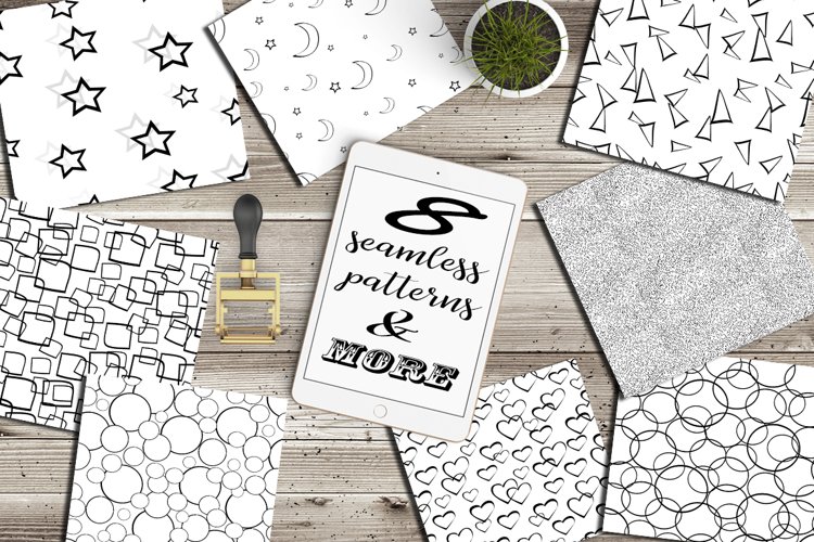 Figures seamless patterns example image 1