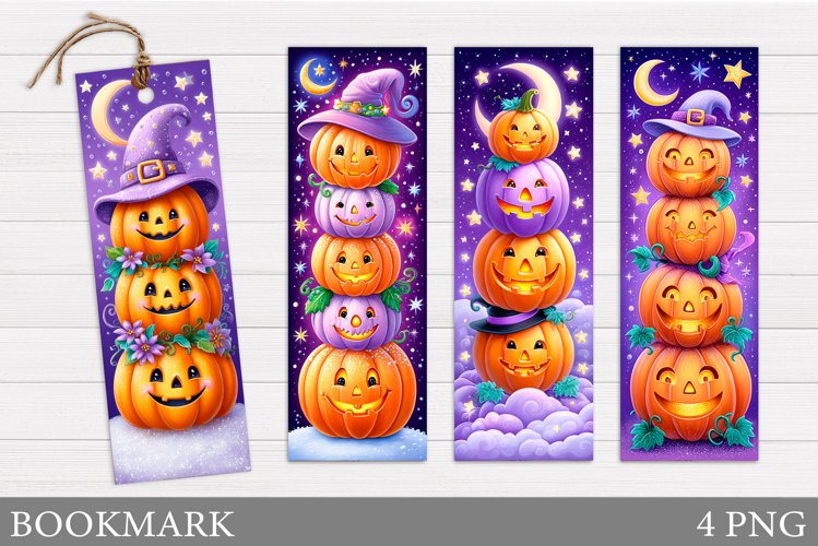 Halloween Bookmark Design. Halloween Pumpkin Bookmark