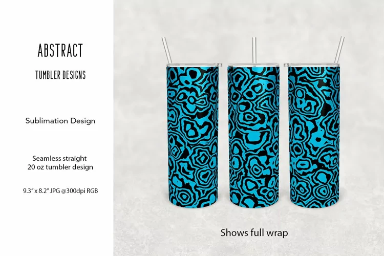 Abstract Tumbler Sublimation Design