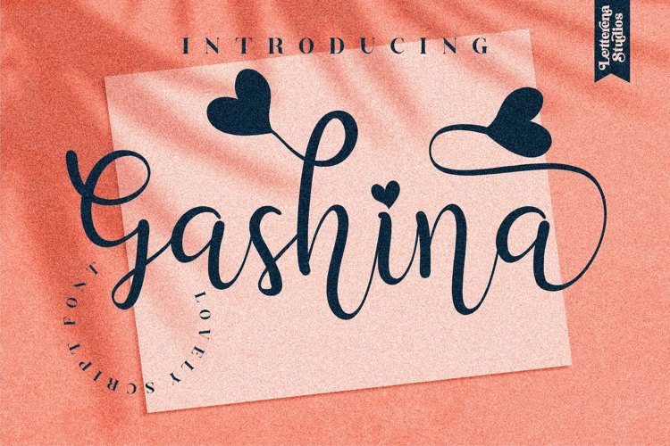 Gashina - Beautiful Lovely Script Font example image 1