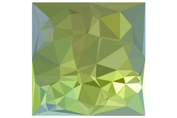 Olive Drab Abstract Low Polygon Background example image 1