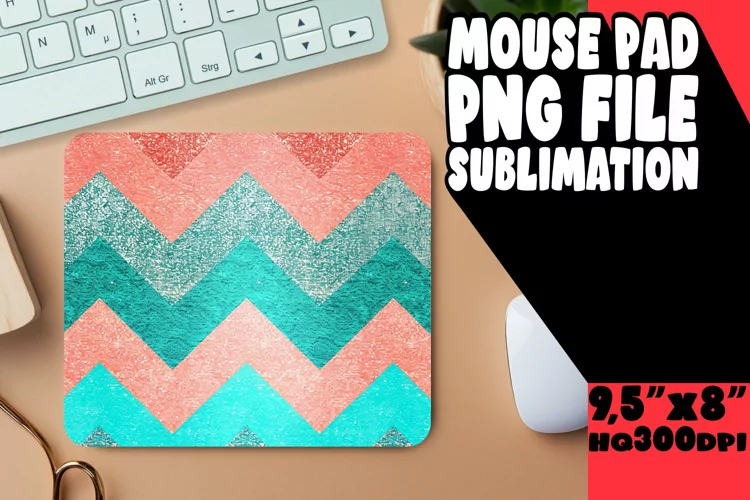 Colorful Sparkly Stripes Mouse Pad