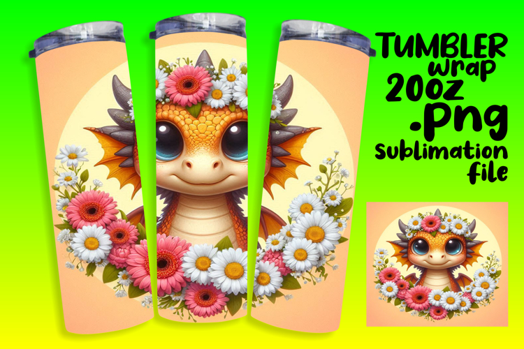 Sublimation Graphics for 20oz Tumblers , Dragon