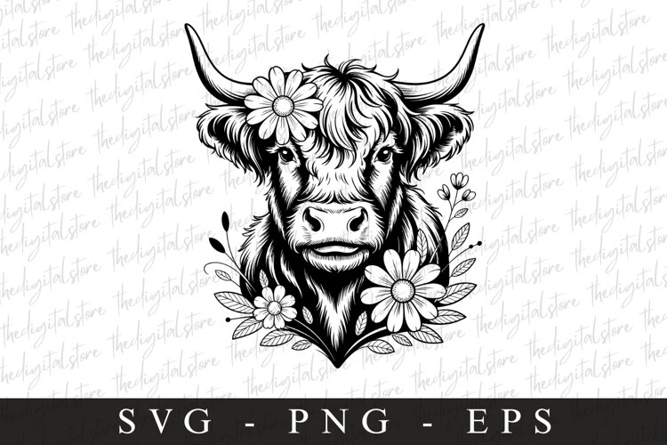 Highland cow SVG | SVG Cut files | Cricut example image 1